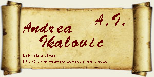 Andrea Ikalović vizit kartica